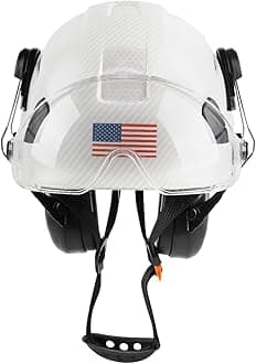 GREEN DEVIL Safety Helmet Hard Hat with Visor and Ear Protection Adjustable Lightweight Vented ABS Work Helmet 6-Point Suspension ANSI Z89.1 Approved Ideal for Industrial & Construction …