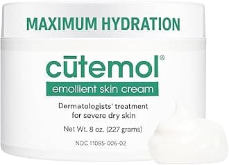 Emollient Moisturizing Cream - Serious Moisturizer Lotion Balm for Recovering Dry, Damaged Skin - Hydration for Cracked Hands and Feet, Eczema, Psoriasis, and Raw Skin (8 oz)