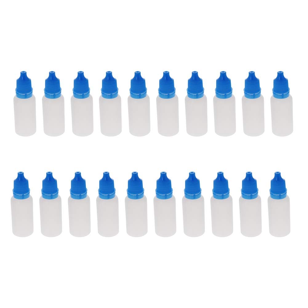 OthmroPlastic Dropper Bottles, 15ml Empty Squeezable Liquid Dropper Bottle with Cap, Blue Pack of 50