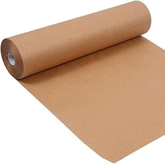 SMART&CASUAL 17.8"×1,800"(150') Brown Kraft Wrapping Paper for Craft Gift Bulletin Board Banner Bouquet Flower Table Covering Packing Shipping Moving 70GSM 50LB