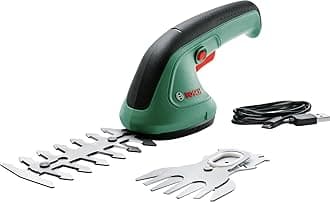 Bosch Home & Garden Shears Easy Shear, Cordless Grass & Shrub Trimmer, Lightweight & Compact, Tool-Free Blade Change, 3.6V Integrated Battery, Includes USB Cable & Blades