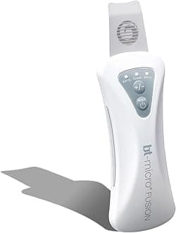 bt-Micro Fusion Ultrasonic Skin Exfoliation. Smooth Skin, Clear Congestion, Superior Blackhead Extraction, 3 Modes 2 Power Levels, Stainless Steel Applicator, Rechargeable
