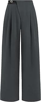 PRETTYGARDEN Women's Wide Leg Dressy Pants High Waisted Fashion Business Casual Work Office Trousers Palazzo Pant
