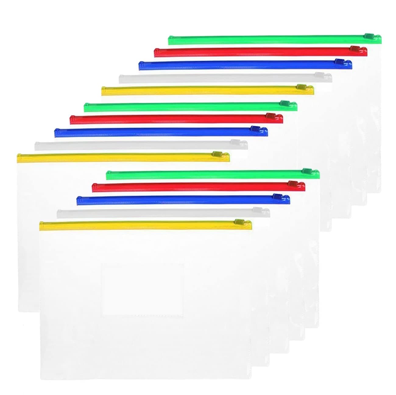 15Pcs A5 Clear Zip Bag