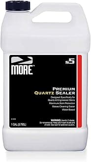 MORE Premium Quartz Sealer - Water-Based Surface Sealer - for Indoor & Outdoor Quartzite Counters, Floors, Walls, Furniture - Protects Against Oil, Water-Based Stains - Unscented - Gallon (128 oz)