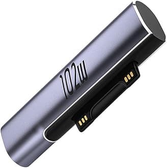 USB C 102W Adapter Magnetic 15V, USB-C to Magnetic 15V Adapter made for Microsoft Surface Book 2 1, Surface Laptop 3 2 1, Surface Pro X Pro 7 Pro 6 Pro 5 Pro 4 Pro 3 and Surface Go Series