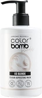 Jerome Russell Colour Bomb Blondes – ICE BLONDE Colour Depositing Hair Mask – Nourishing, Semi-Permanent Colour & Shine Treatment – Vegan, Cruelty-Free, 300 ml
