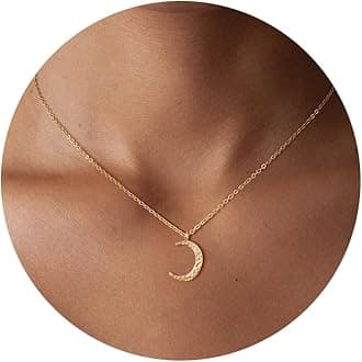 Gold Necklace for Women 14K Gold Plated Circle Cubic Zirconia Pendant Necklace Dainty Twist Rope Chain Necklace Simple Jewelry Gift for Women