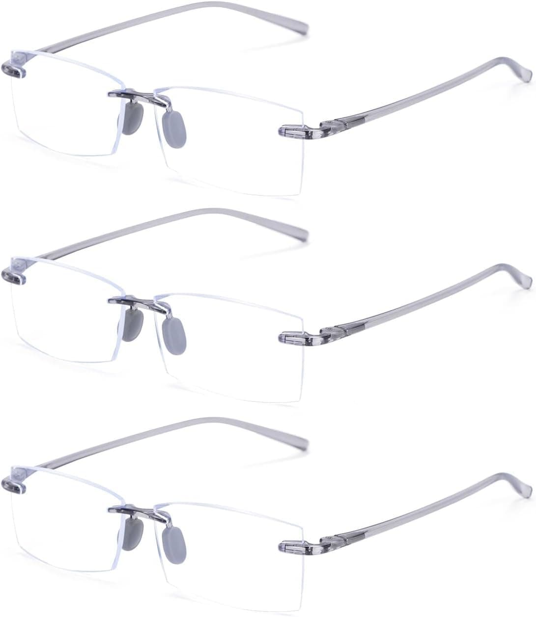 Rimless lightweight reading glasses