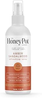 Amber Sandalwood Refreshing Spray, 4 fl oz (118 ml), The Honey Pot Company