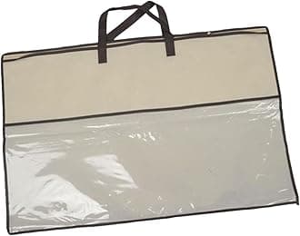 Fenteer Pillow Storage Bag Handbag Non Woven Portable Breathable Home Organizer Travel Packing Organizer for Comforters Pillows, A 55x40cm