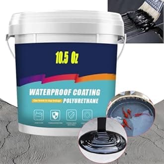 Polyurethane Waterproof Coating,35.2OZ,Eco-Friendly Waterproof Sealant,Polyurethane Coating for Roofs,Walls,Garden,Gutter,Concrete Cracks Holes Leak Repair (300g,Black)