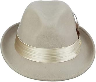 Men's Crushable Wool Felt Snap Brim Fedora Hat