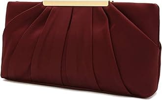 Clutch Evening Bag Elegant Pleated Satin Formal Handbag Simple Classy Purse for Women