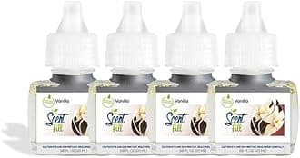 Vanilla Plug in Air Freshener, 4 Scented Oil Refills