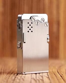 WDMART-US Advanced Food Grade Stainless Steel Automatic Kerosene Lighter - Oil Soft Flame Metal Open Flame Lighter, Great Collection Value (Stainless Steel Premium Edition)