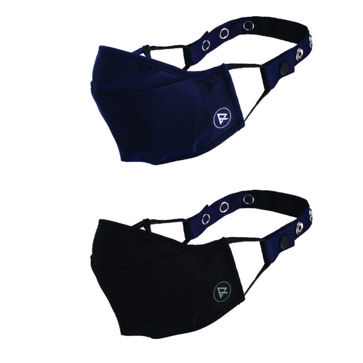 Risque Zero Re-usable Face Mask with Headband and Earloop Adjuster (Pack of 2)| Treated with Heiq Viroblock NPJ03 | Advanced Silver & Vescicle technology | EPA registered