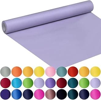 SMART&CASUAL 17.8" x 760" (63') Light Purple Kraft Craft Paper Roll for Gift Wrapping Bulletin Board Bouquet Flower Kids Art Packing Parcel Table Covering 80GSM 55LB (Light Purple, 17.8" x 63')