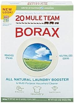 BORAX 20 Mule Team Natural Laundry Booster & Multi-Purpose Household Cleaner 76 oz (2.15 kg),1pk
