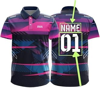 Custom Add Name and Number Jersey for Men Cricket t-Shirt | 2 Year to 5XL
