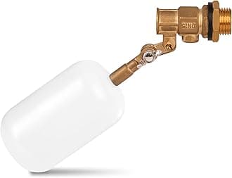 1/2 Inch Float Valve Brass Adjustable Arm Water Level Control Valve 60 PSI Automatic Fill and Shut Off for Water Tank/Livestock Trough/Fountain/Pool/Pond
