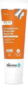 1% Hyaluronic Sunscreen SPF 50 Aqua Gel, PA++++, Lightweight, No white-cast for Broad Spectrum & Blue Light Protection for Oily, Dry, Acne-prone Skin - 125 g