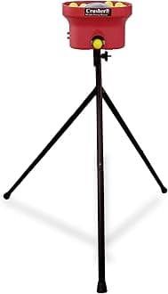 Heater Sports Crusher Pitching Machine – Pitches Fastballs & Curveballs | Accurate, Adjustable, Compact & High Performance | Includes 1 Dozen White Mini Balls, Ideal for Baseball & Softball Training