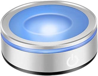 IFOLAINA LED Light Base Lighted Display Stand for Crystal Ball Glass Art Tumbler RGB Multicolor Lighting Round Pedestal USB Battery Operated - Sphere Stand