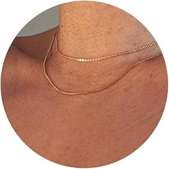 Tasiso Herringbone Choker Necklace Set Double Layer Snake Chain Herringbone Chain Necklace Layering Necklace Set Cuban Chain Necklace for Women