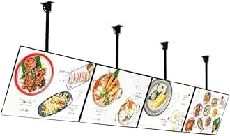 Slim Snap Frame LED Light Box, LED Restaurant Menu Board, LED Backlit Menu Board For Restaurant Cafe Shops Wall Mounted Billboard (60x40cm)