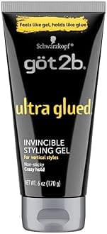 Schwarzkopf Got2b Ultra Glued 4 Vertical Styles Invincible Styling Gel 6oz (Pack of 3)