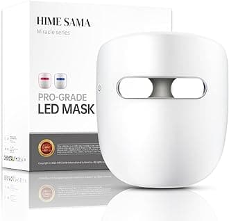HIME SAMA LED Face Mask, 8 Color LED Mask for Face Skin Care, FSA,HSA Eligible, Red Light Mask for Face, Infrared, Red & Blue Light Mask, Wrinkle Reduction, Wireless. (Miracle ACE RB-081)