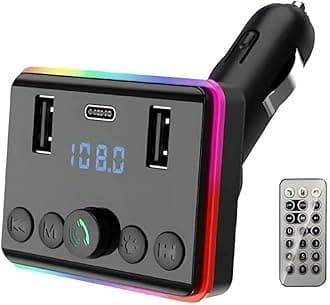 Smart Car Charger Fm Transmitter, Car Wireless Fm Transmitter Black (Model 1)