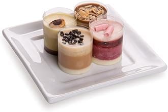 Porcelain Mini Flat Modern Plate 3.5 inches 10 count box