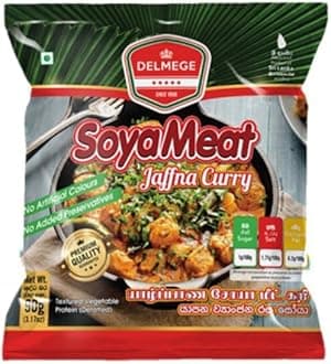 Delmege Soya Meat | Authentic Sri Lankan taste | (Jaffna Curry flavour, Pack of 10)