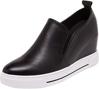 Hidden Wedge Sneakers for Women Slip on Fashion High Heel Shoes Casual Platform Loafers