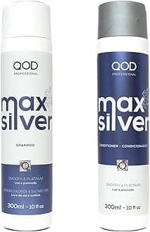 QOD Professional Max Silver Shampoo & Conditioner – 300ml | Sulphate free | Sodium Chloride free … (Combo of 2)