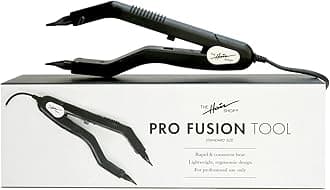Pro Fusion Tool by The Hair Shop - Keratin Melting Connector Machine for Hair Extensions, Matte Black Ergonomic Patented Design - Professional Salon Heat Tool for Keratip