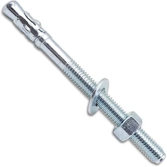 1/2" x 6" Wedge Anchor, Concrete Anchors Zinc Plated, Heavy Duty Expansion Bolt Fasteners for High Strength Concrete Bricks/Blocks, Natural Stone, 8 PCS