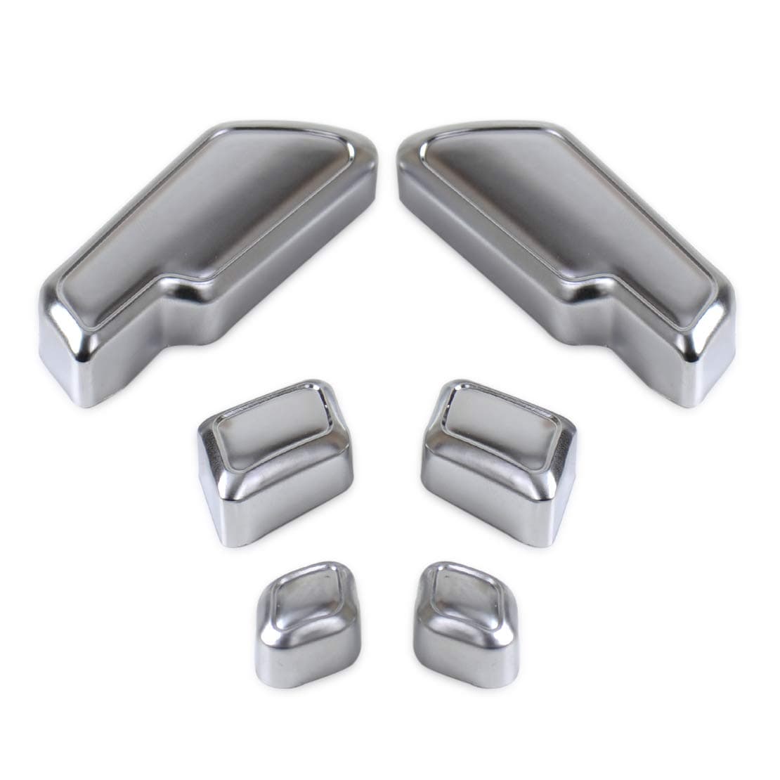 1 Set Chrome Interior Door Seat Adjust Button Switch Cover Trim Replacement for Mercedes Benz W204 W205 W212 W218 X204 X166 C E GLK GL ML Class GL450 (6pcs)