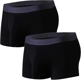 Ouruikia Men's Trunks Underwear Breathable Modal Trunks Underwear Tagless Boxer Briefs Separate Pouch
