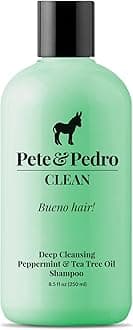 Pete & Pedro CLEAN Shampoo - Deep Cleansing Tea Tree Oil And Peppermint Daily Cleaning Haircare Shampoo For Men & Women | Helps With Dandruff & Greasy Hair | As Seen on Shark Tank, 8.5 oz.