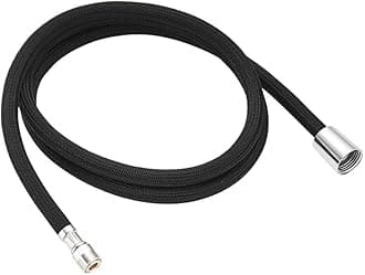 Weirun Kitchen Bathroom Sink Pull-down Faucet 1/2" IPS Black Braided Replacement Pull-Out Head Hose 59-inch or 150cm for Oil Rubbed Bronze Taps