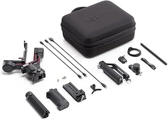 DJI RS 3 Combo - 3-Axis Gimbal Stabilizer for DSLR and Mirrorless Camera, 3 kg (6.6 lbs) Payload, Automated Axis Locks, 1.8" OLED Touchscreen, 3rd-Gen RS Stabilization Algorithm, black