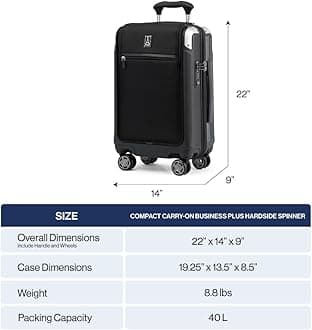 Platinum Elite Compact Business Plus Carry-On Expandable Hardside Spinner