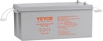 VEVOR Deep Cycle Battery, 12V 200 AH Rechargeable AGM Marine Battery, Designed for RV Solar Off-Grid Use, UPS Backup, Deep Cycle Marine Battery with a Self-Discharge Rate, 1400A Current