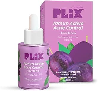 The Plant Fix Plix 2% Salicylic Acid Jamun Active Acne Control Dewy Serum 30 ml for Active Acne & Dark Spot Reduction with Caffeine for Breakout Control (Pack of 1)
