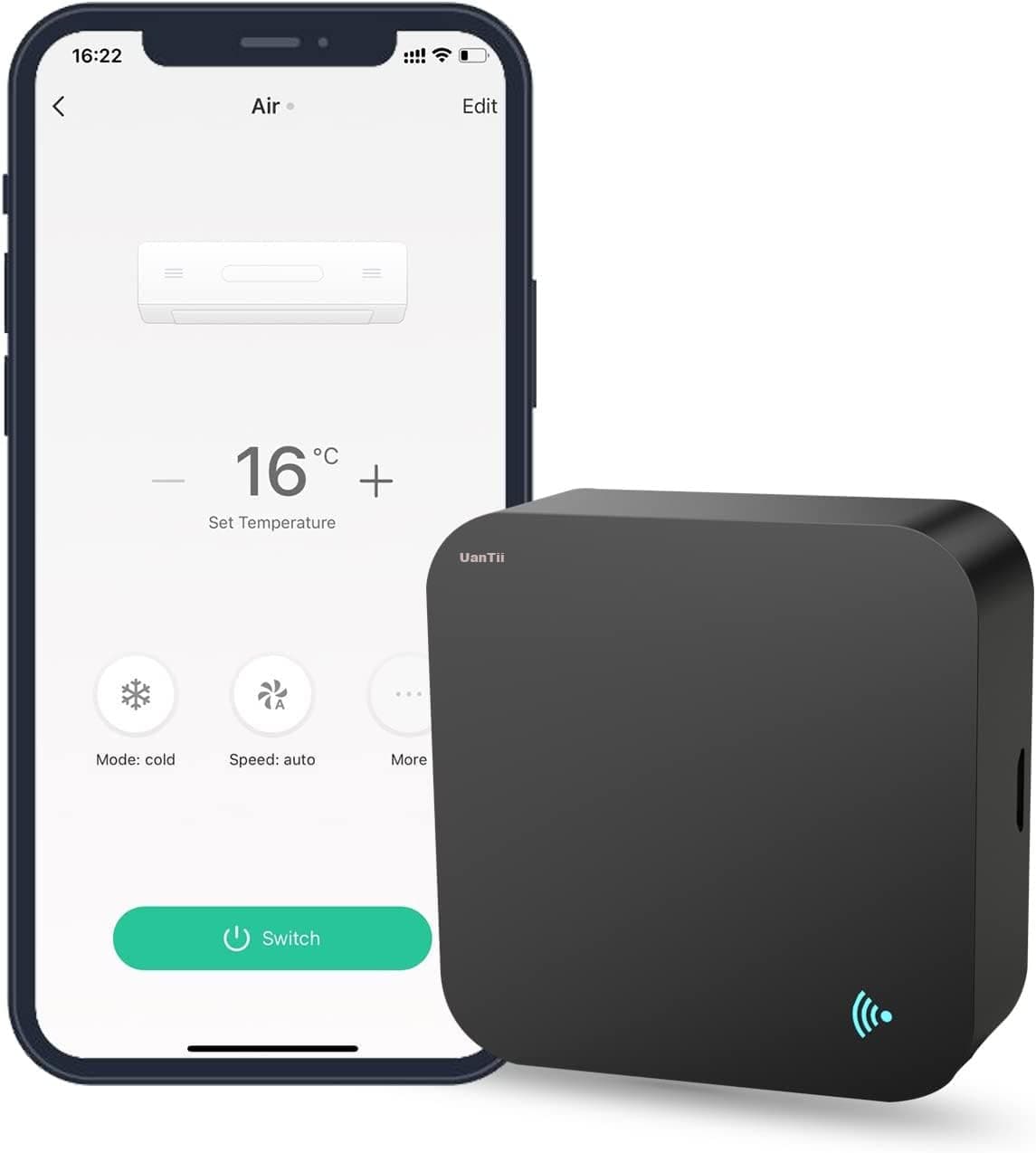 UanTii Tuya Smart WiFi IR RF Universal Remote Controller for IR RF 433/315 Appliances Tuya/Smart Life App Control Works with Amazon Alexa/Google Home/Siri Voice Control