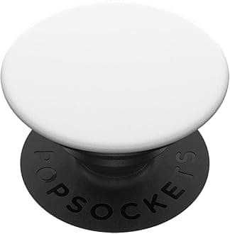 PopSockets Phone Grip with Expanding Kickstand, Adhesive Grip - White on Black