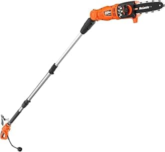 MAXLANDER 8-Inch Electric Pole Saw Corded - 6 Amp Pole Saws for Tree Trimming, 15-Feet MAX Reach Pole Saw, 31ft/s Cutting Speed - Easy Tree Trimming & Tool-Free Setup